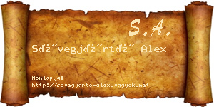 Sövegjártó Alex névjegykártya